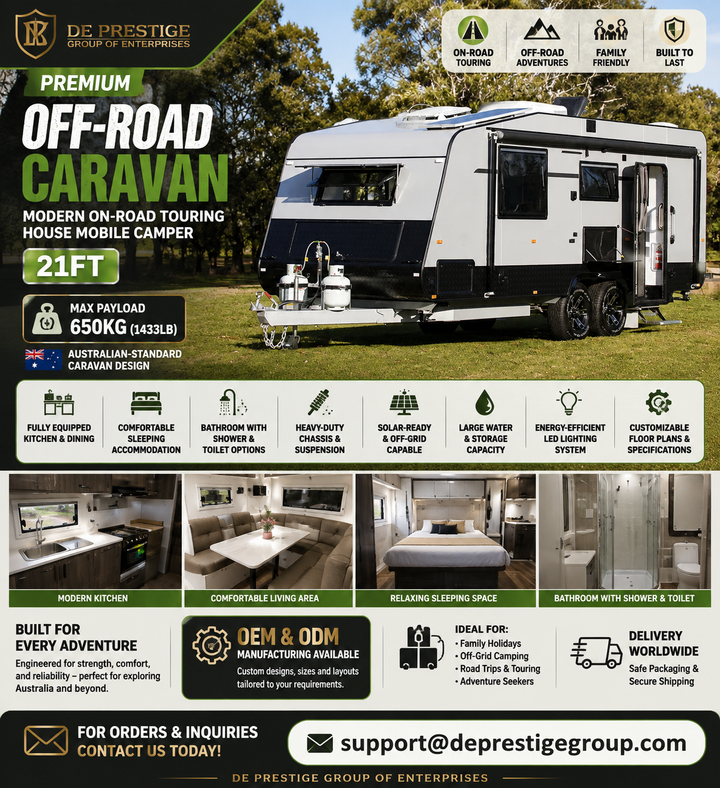 Premium Offroad-Wohnwagen Modern Standard Onroad-Reisehaus Mobiler Camper