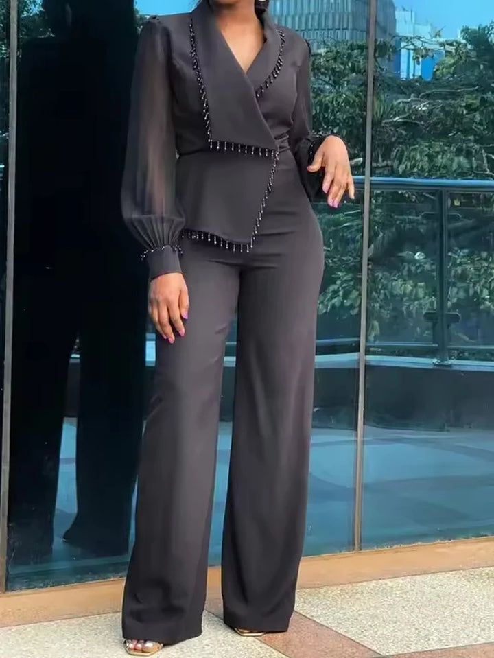 New Women Office Elegant High Waisted Modern Jumpsuits