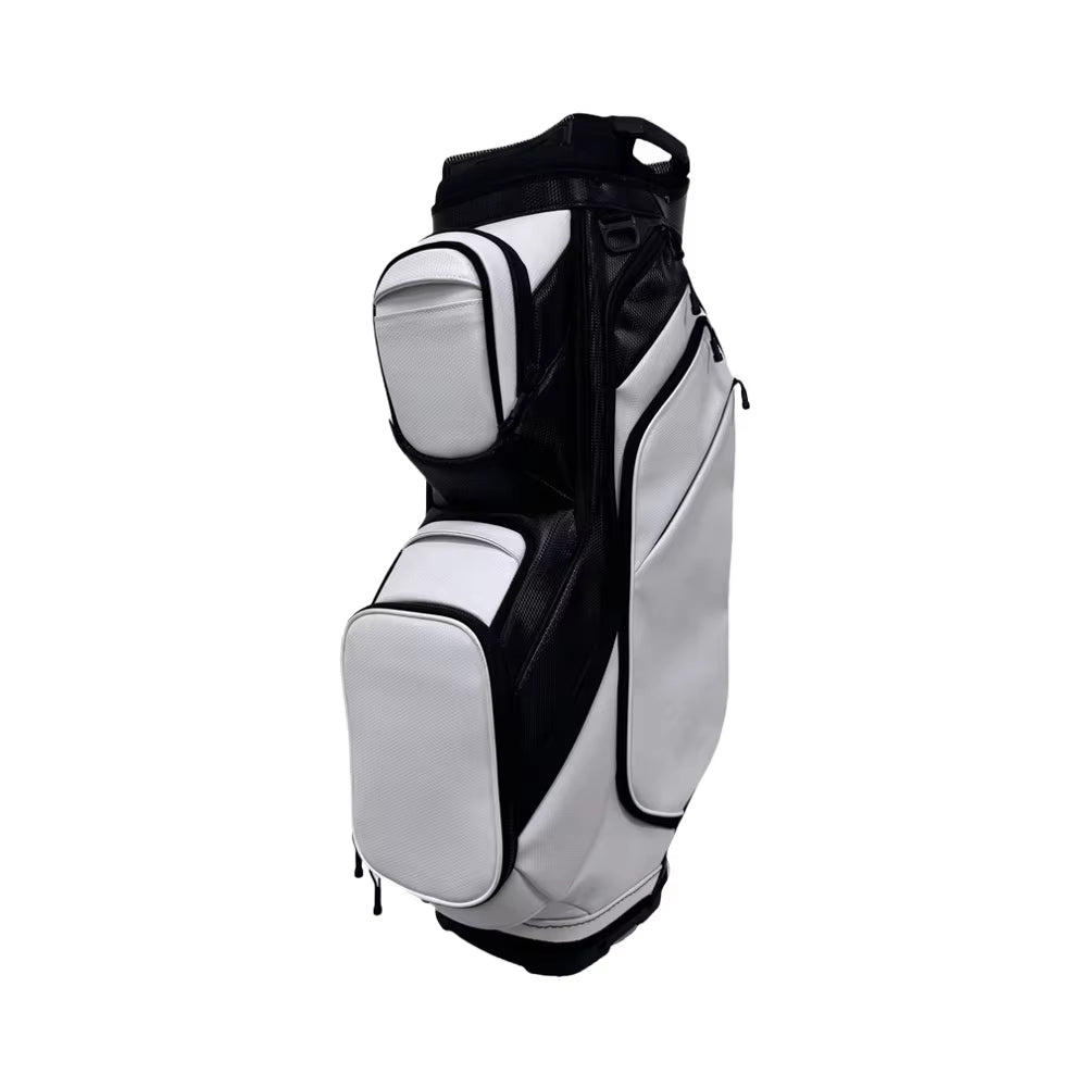 New Lightweight Waterproof PU Leather Golf Bag with 15-Way Divider