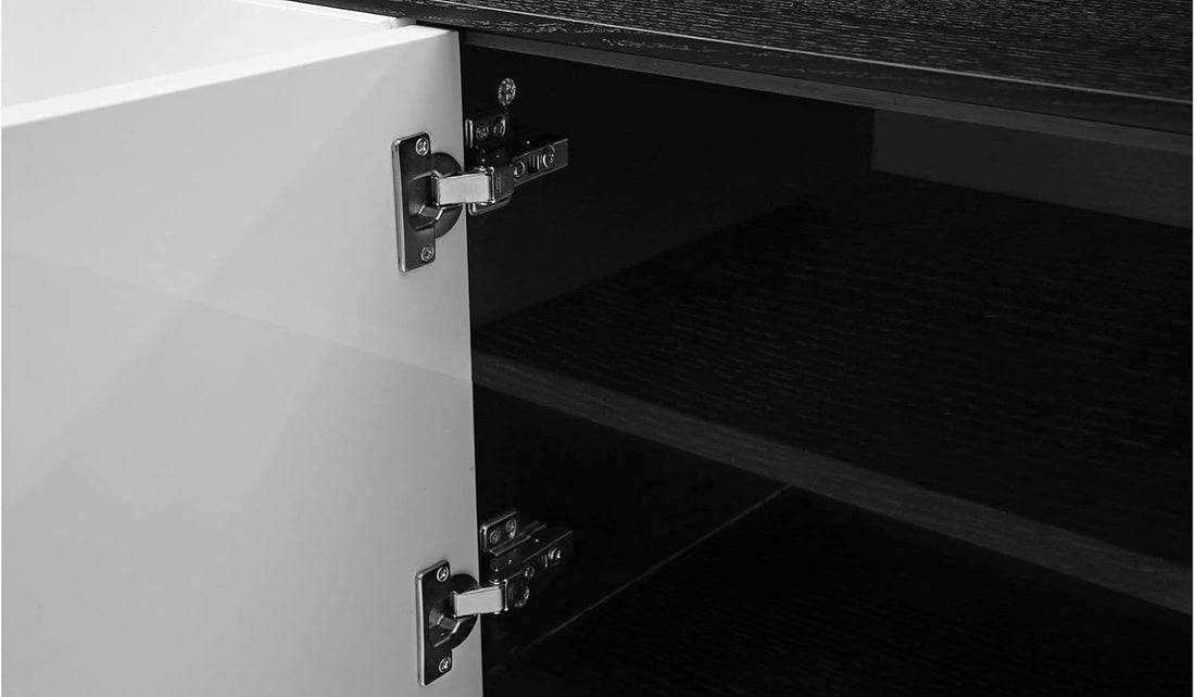 Premium Wide Modern 86.6" Vinson TV Stand with Lacquer Paneling