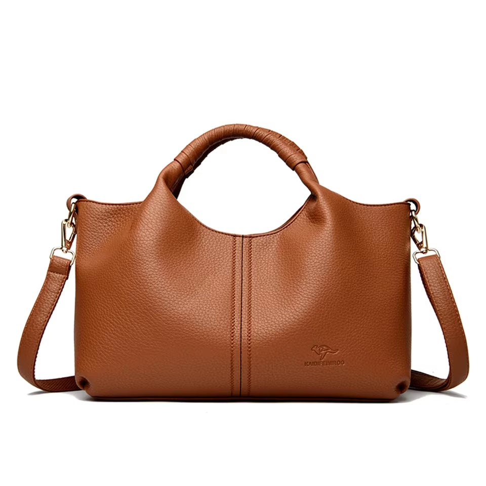 High Quality Soft Leather Women'S Handbag Tote Bag Fashion Luxury Women Shoulder Bag Trendy Female Commute Crossbody Bags Wallet
