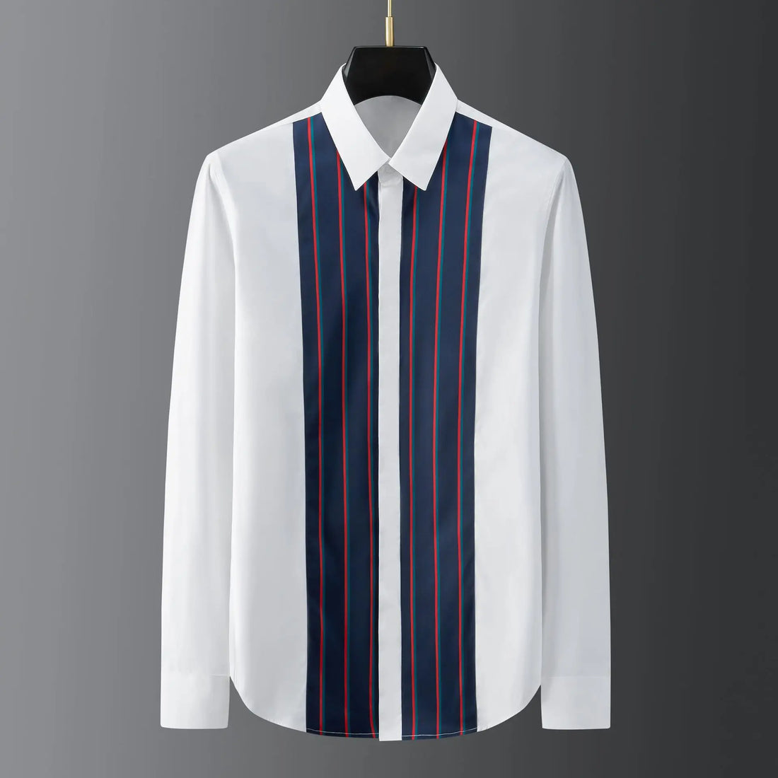 Striped Modern Men Lux Patchwork Shirt for Men Casual Wear
