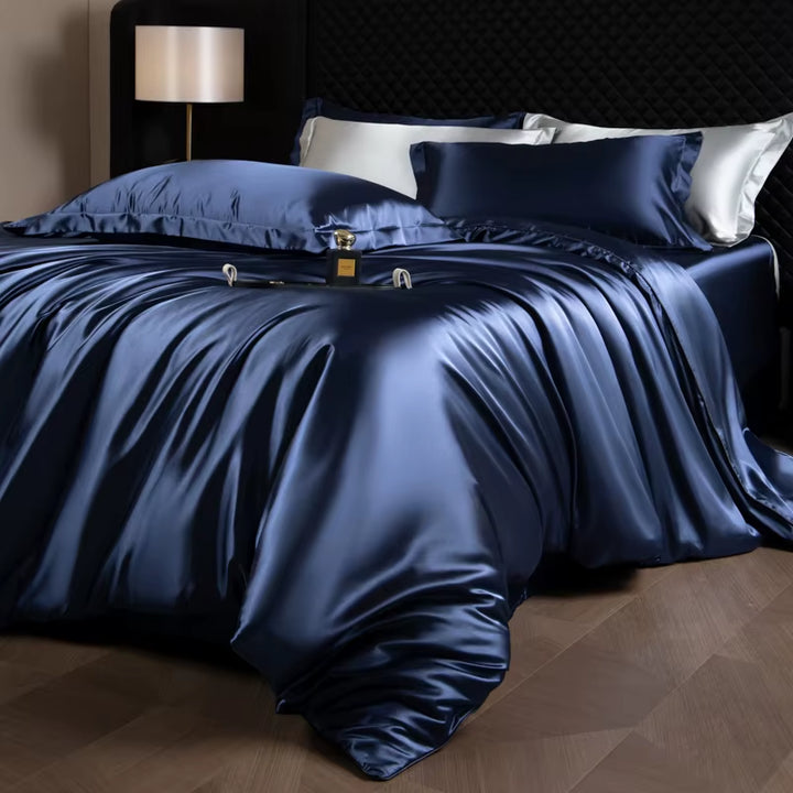 Luxury Silk Bed Sheets Bedding Set with Duvet Covers