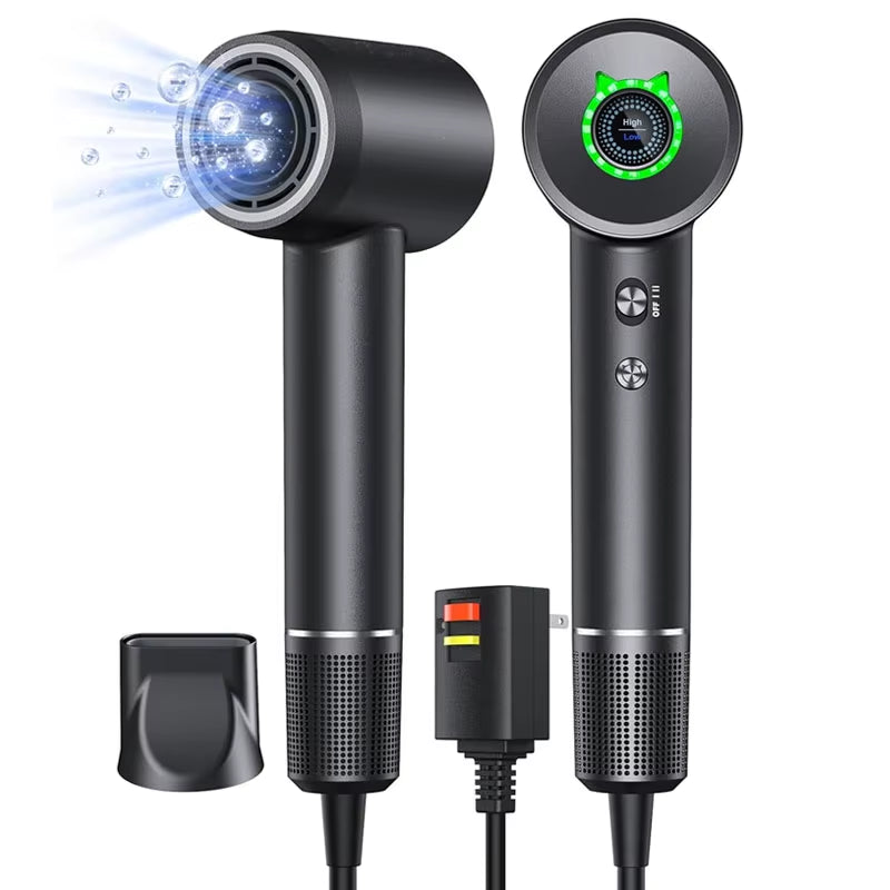 New Arrived Hair Dryer, Negative Ionic Blow Dryer 120000 RPM Thermo-Control 