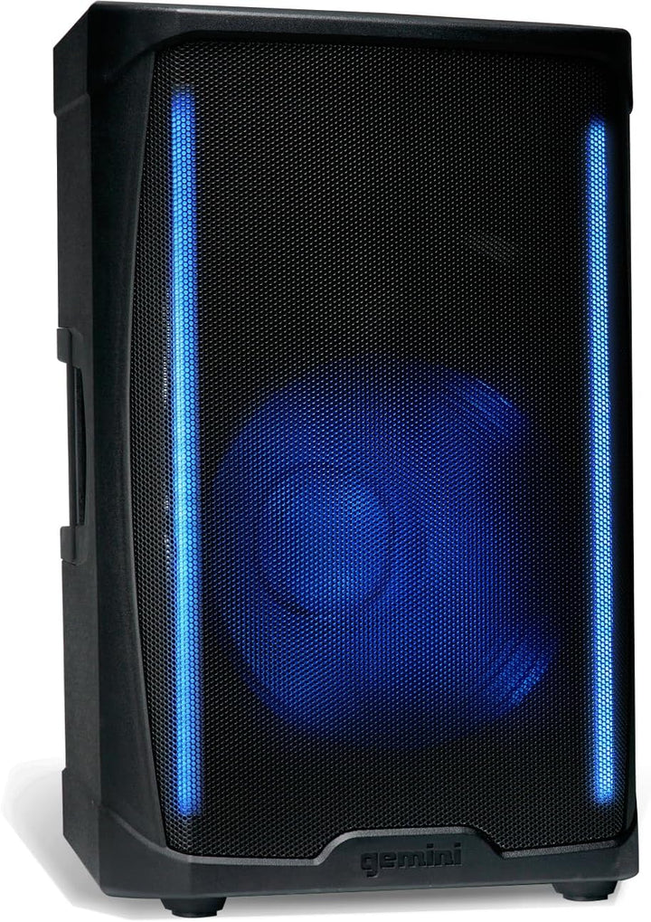 Gemini GD-L215PRO: 325W Bluetooth DJ PA Speaker with LED Party Lights, 15” Woofer, 3-Channel Mixer & TWS Link – Powerful Sound for Djs, Parties & Events