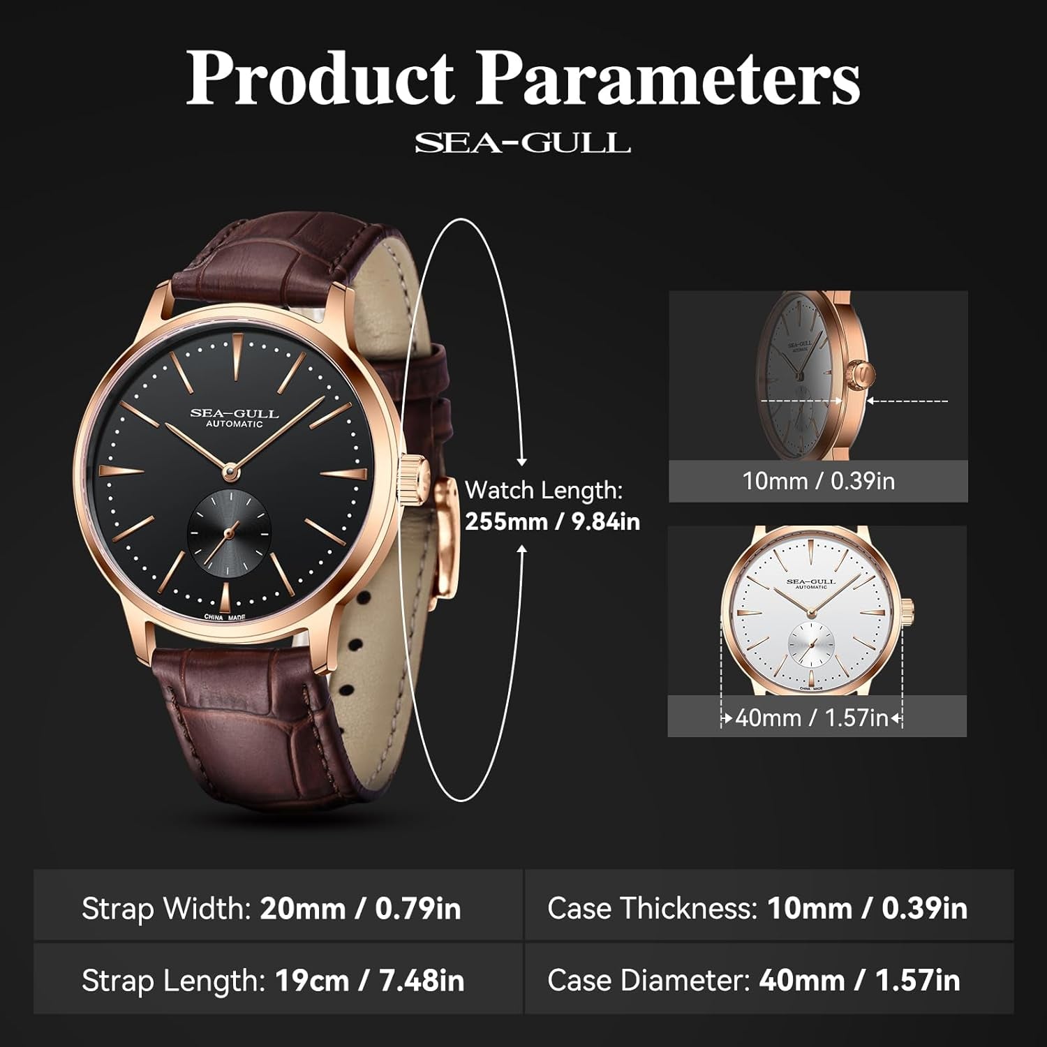 Modern Mens Business Leather Strap Watch