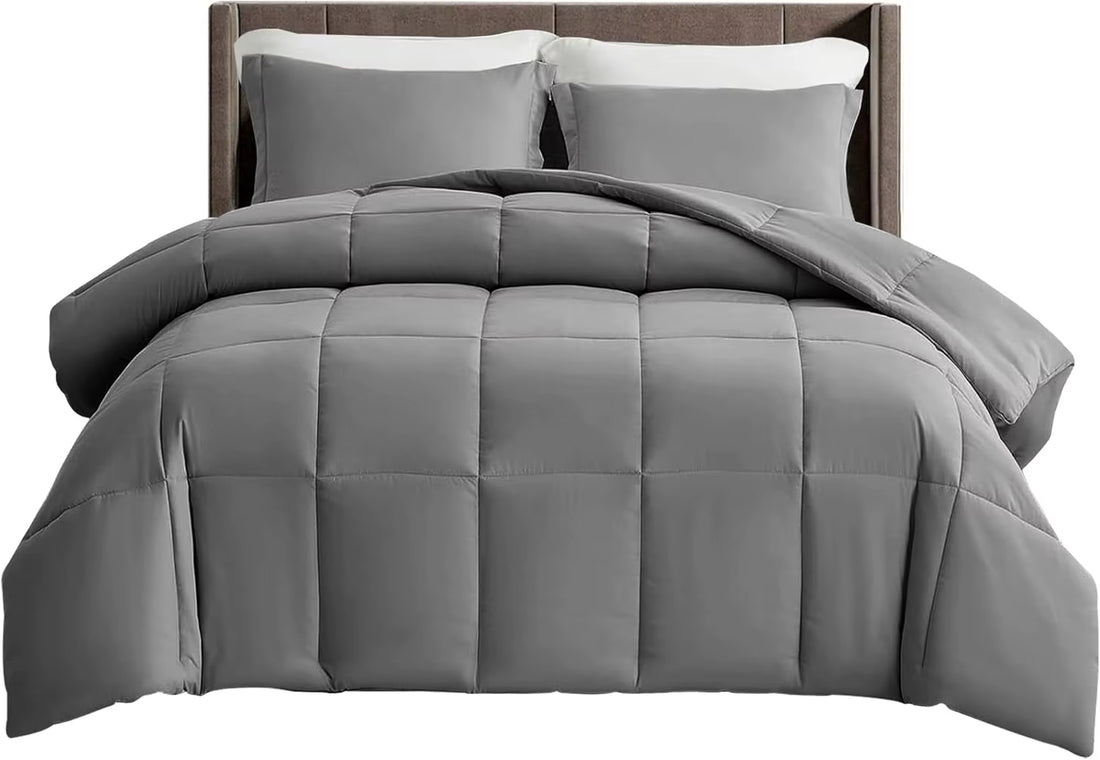 Luxury Down Alternative Comforter – Box-Stitched Fluffy Duvet 