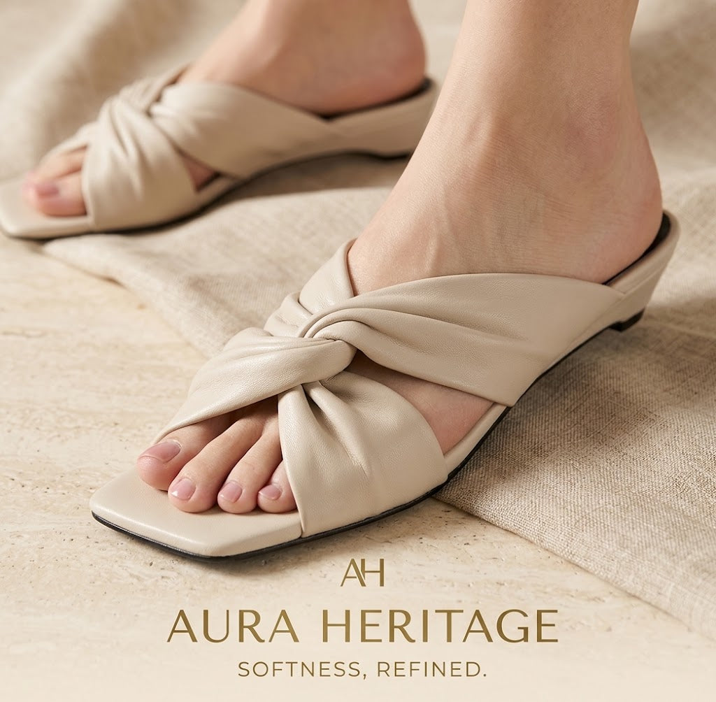 Women's Sheepskin Cross-Strap Bow Sandals – Elegant 3 cm  Heel Slides