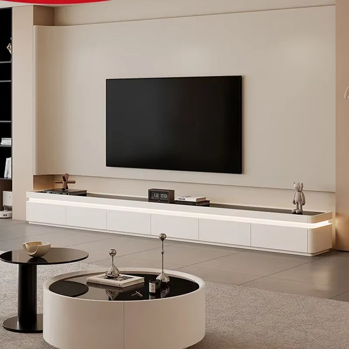 White Floor Living Room Luxury TV Cabinets Nordic Furniture