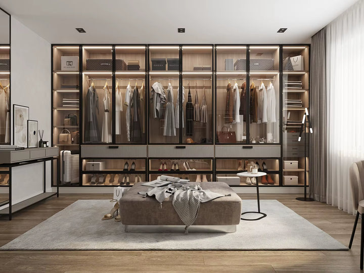 Custom Sliding Door Wooden Room Closet Storage Furniture Bedroom Women'S Double Clothes Wardrobe Cabinet Design