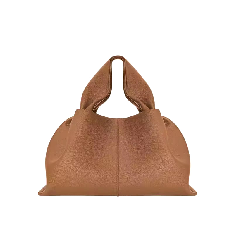 Ladies Casual Handbag Tote Simple Dumpling Bag Shoulder Bag Logo Cloud Bag French Luxury Brand Genuine Cowhide Bag Girl Purse