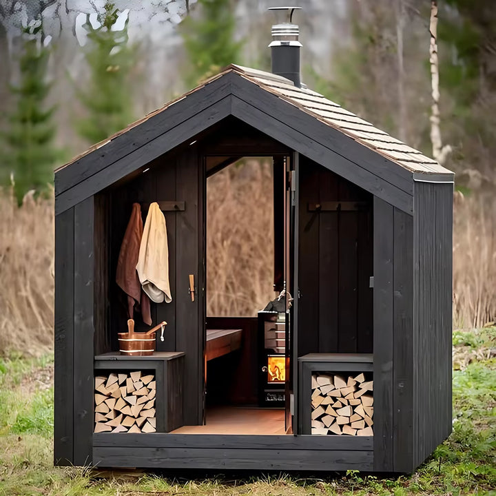 Modern Deluxe Forest Sauna Cabin Heating Far Infrared