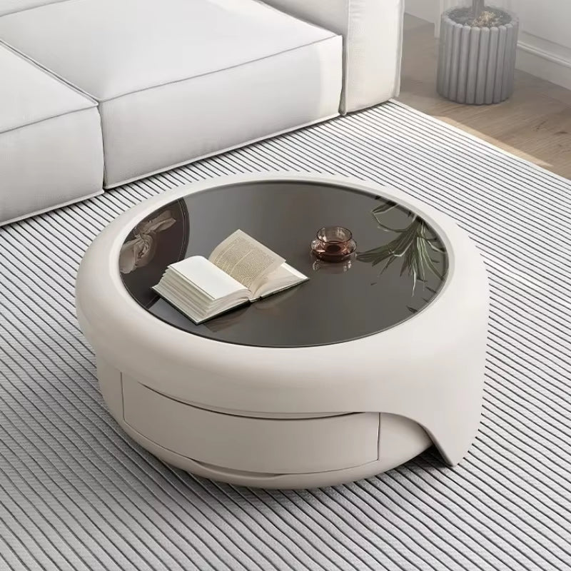Living Room Coffee Table Light Luxury Moveable 2 Tier