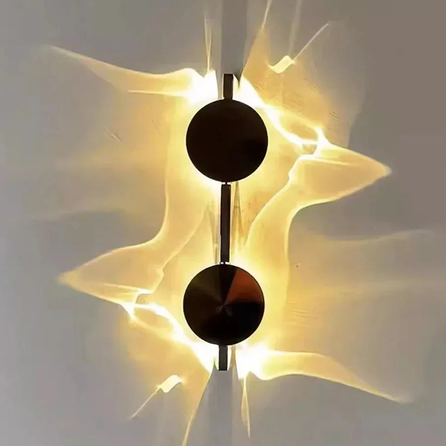 New Creative Art Corrugated LED Wall Lamps Bedroom Bedside Wall Light