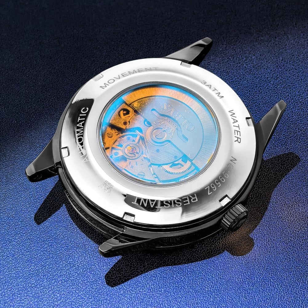 Mens Leather Analog Waterproof, Luminous Watch