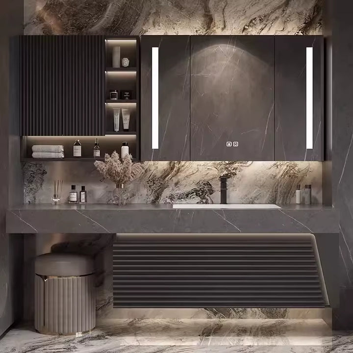 Modern Water Resistant Wall-Mounted Vanity Dressing Table 