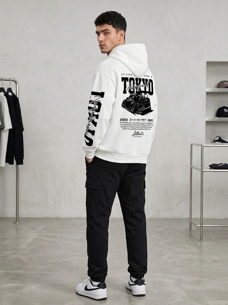 New Mens Streetwear Racing Graphic Hoodie