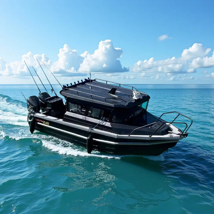 Luxury 7.5M 25Ft Aluminum Offshore Fishing Vessels Cabin Boat Fishing Boats Yacht Boat with Motor and Trailer