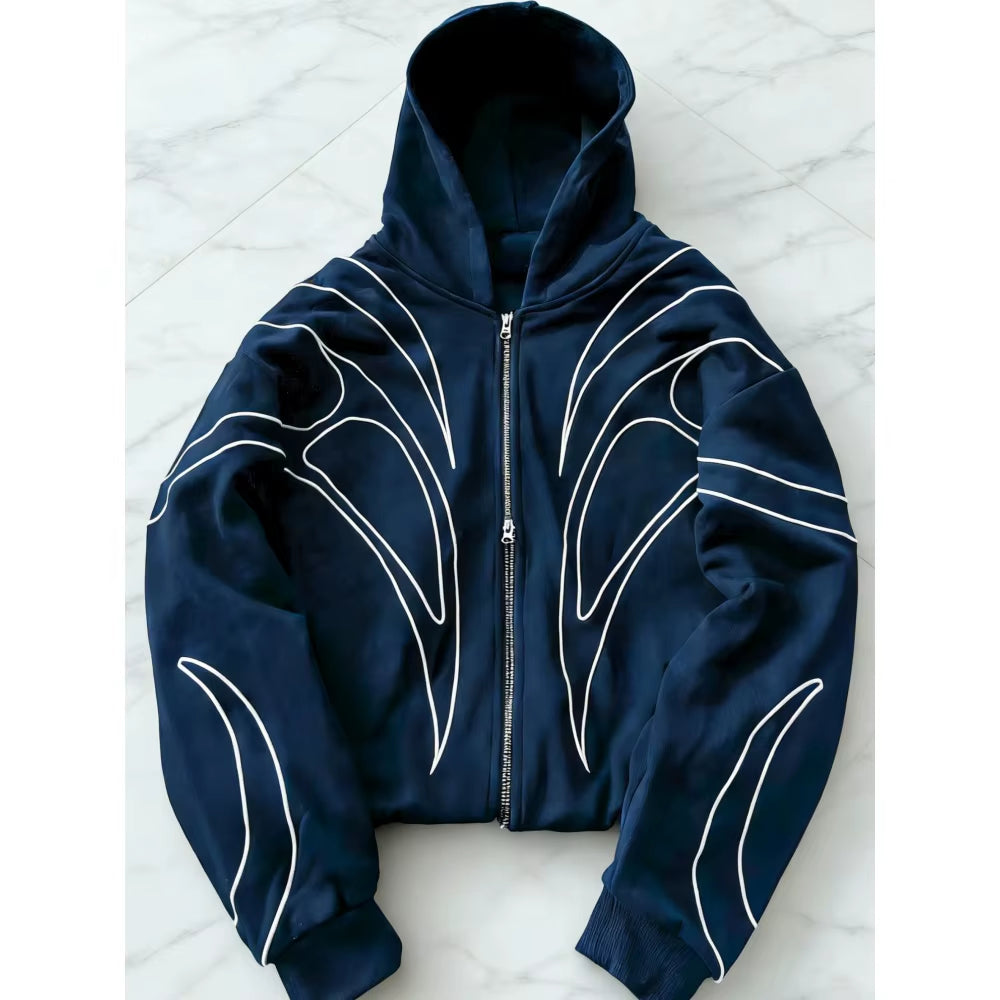 New American Style Oversized Embroidered Mens Hoodie 