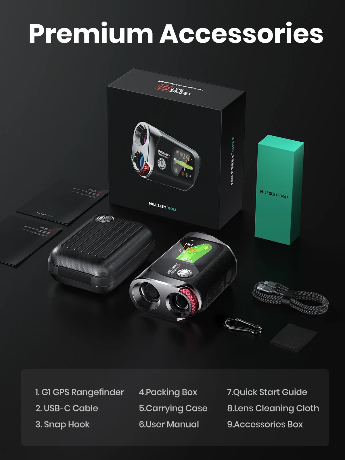 Genpro Multipurpose G1 Golf Rangefinder with Touchscreen GPS & 600Yd Flag-Lock