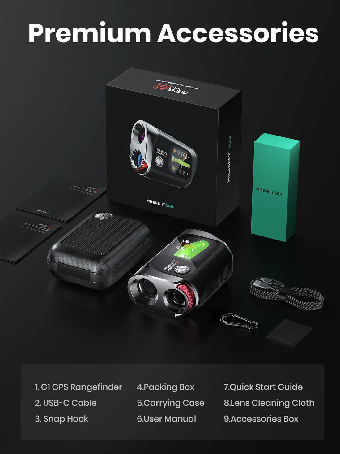 Genpro Multipurpose G1 Golf Rangefinder with Touchscreen GPS & 600Yd Flag-Lock