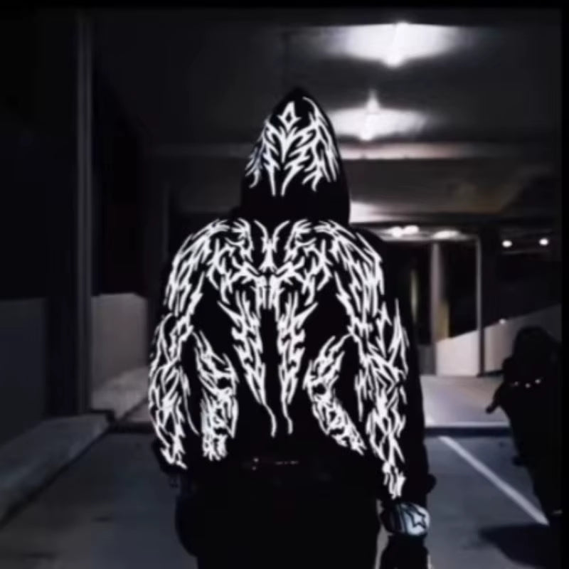 Mens Graphic Printed Hoodie Streetwear 