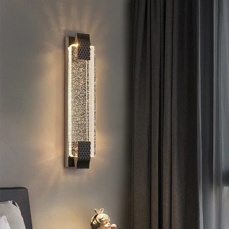 Modern Luxury Crystal Wall Lamp Bedroom Bedside Corridor Lights