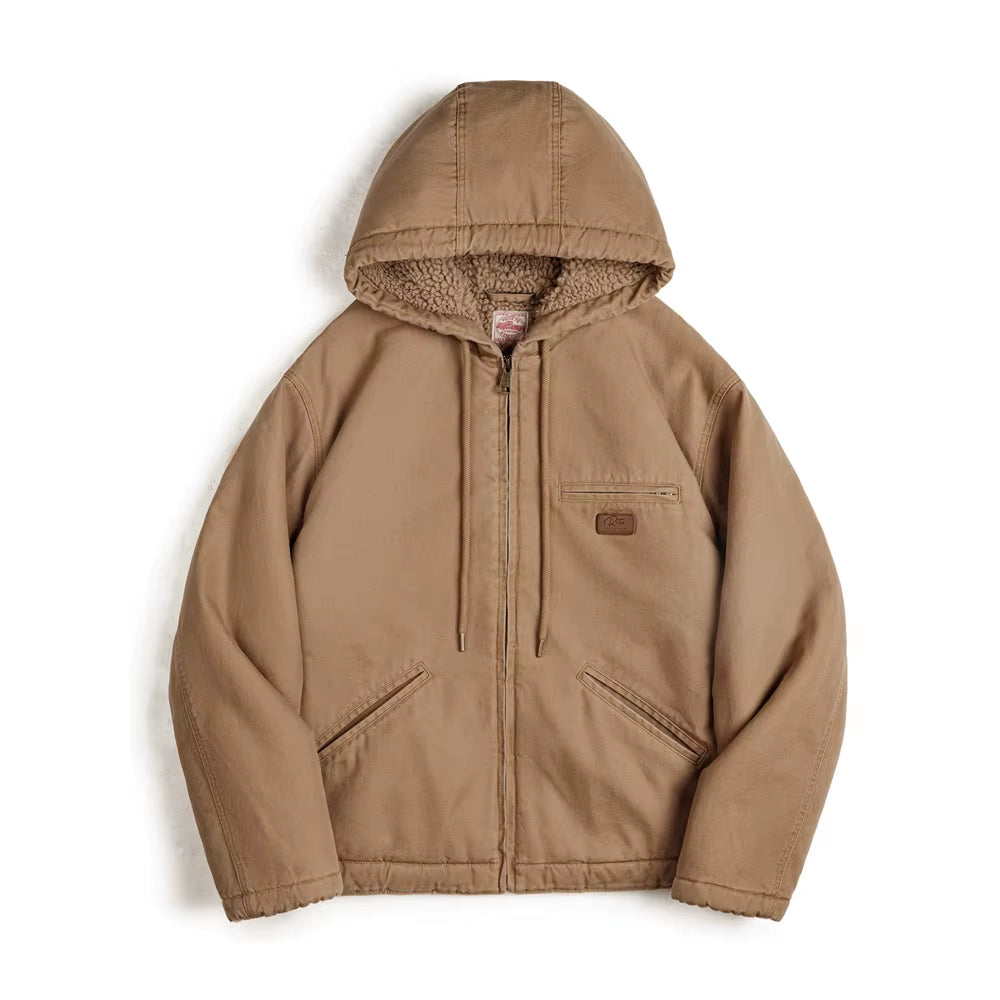 Mens Active Hooded Cotton-Padded Jacket