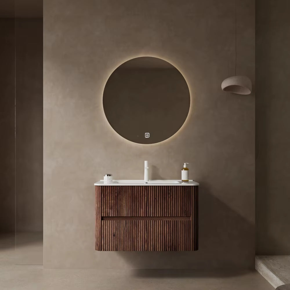 Modern Bathroom Vanity with Sink, Wall-Mounted Cabinet with 2 Drawers