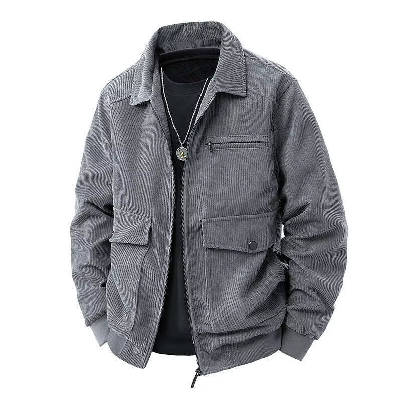 New Mens Corduroy Lapel Jacket Casual Wear