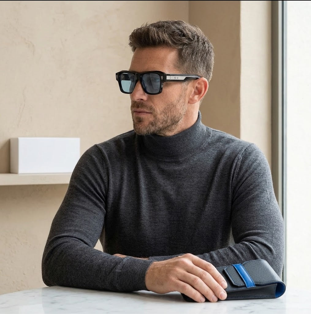 Modern Unisex Vintage Acetate Sunglasses – Thick Handmade Retro UV Protection Eyewear