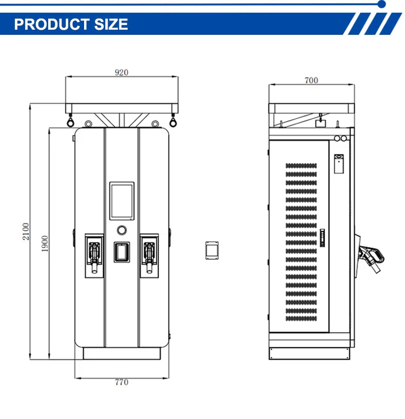 Commercial EV Fast Charging Station 40Kw to 360Kw | CCS2 / GB/T / Chademo Compatible