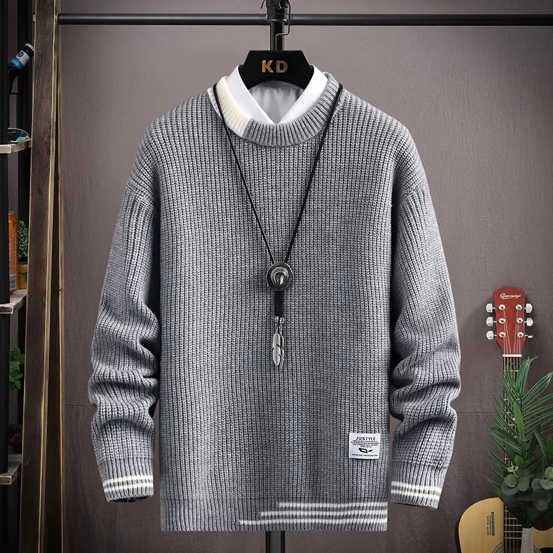 Autumn Winter Sweater Men Womens Thick Warm Top Casual New Fashion Pullover round Solid Top Quality Neck Sweater Knitted Sweater