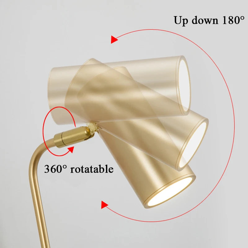 New Rotatable Hotel Bedroom Wall Lamp Iron Frame  LED Reading Lights