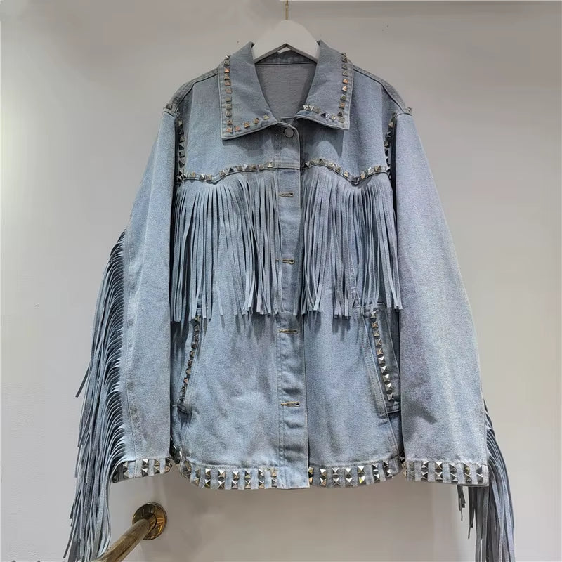 New Italian Women Versatile Denim Jacket 