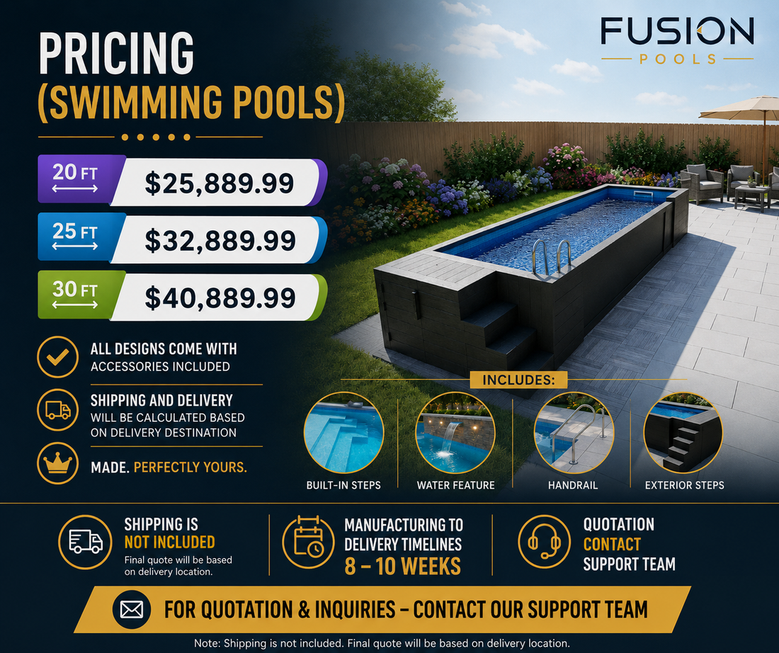 Modern luxe 20Ft above Ground Pool Swim Spa with accessories