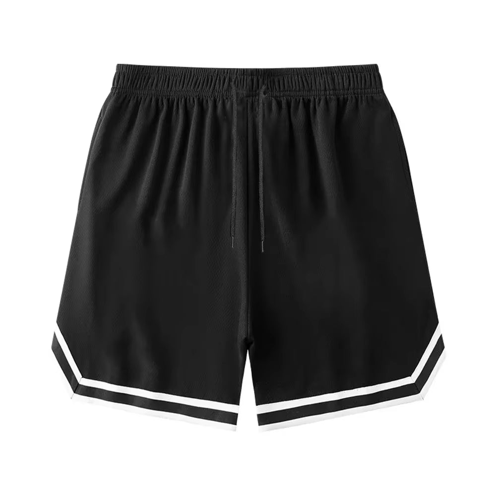 Men'S Basketball Shorts Summer Breathable Casual Shorts Beach Fashion Stripe Quick-Drying Sportwear Joggers Fitness Streetwear