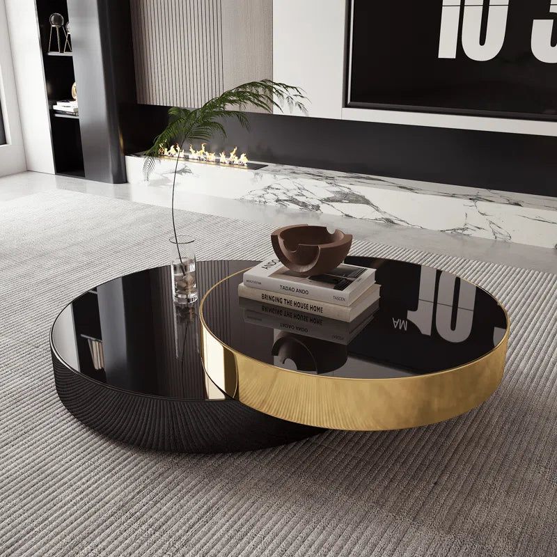 Modern Interior Home Glass Top Single Coffee Table