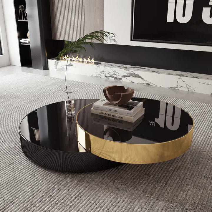 Modern Interior Home Glass Top Single Coffee Table