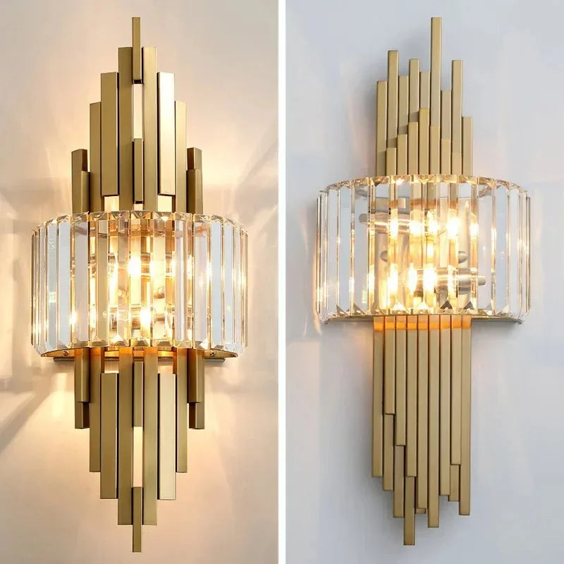 Nordic Luxury Crystal Wall Lamp Bedroom Wall Lamp