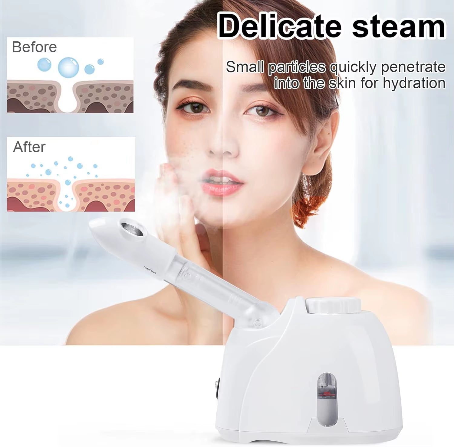 New Automatic Face Steamer with Extendable Arm Steaming Women Home or Salon