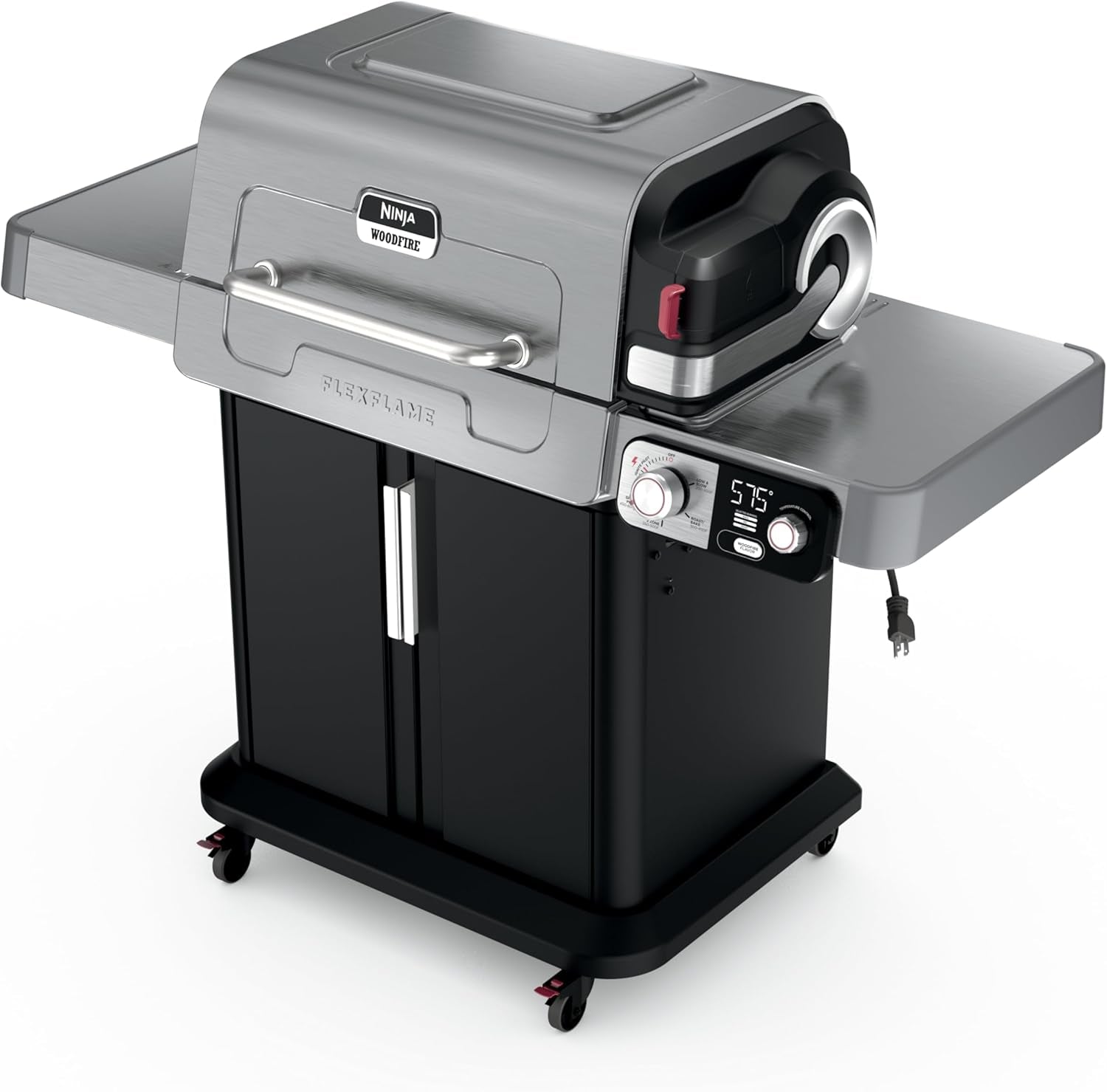 Flexflame Proconnect Grill & Smoker | 5-In-1 Smart Cooking System | Electric & Propane | App-Connected | 3-Burner Digital Control | Roast, Griddle & Pizza Maker | Black/Gold | PG305