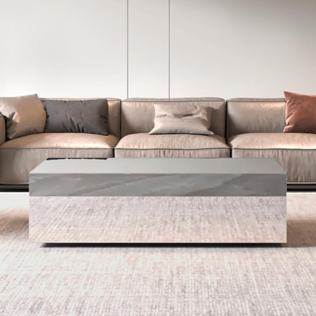 Mirrored Coffee Table for Living -  Premium Furniture Table