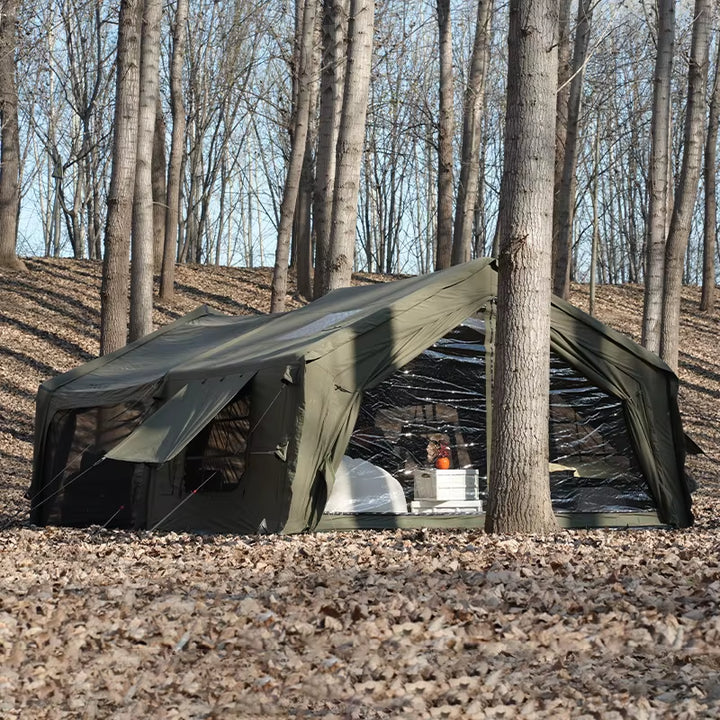 Coody 10.0+Inflatable Foyer Air Tent-Army Green Factory Price Air Tent Family Inflatable Camping Tent for Outdoor Camping
