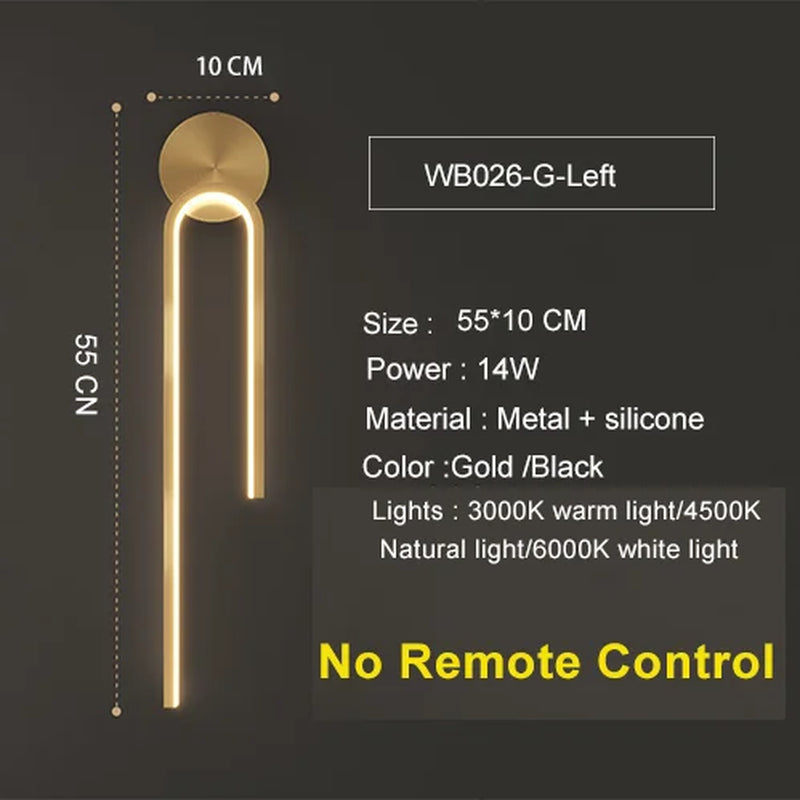 Modern LED Wall Lights Line Lamps Indoor Lighting for Bedroom Bedside Background Led Lamps