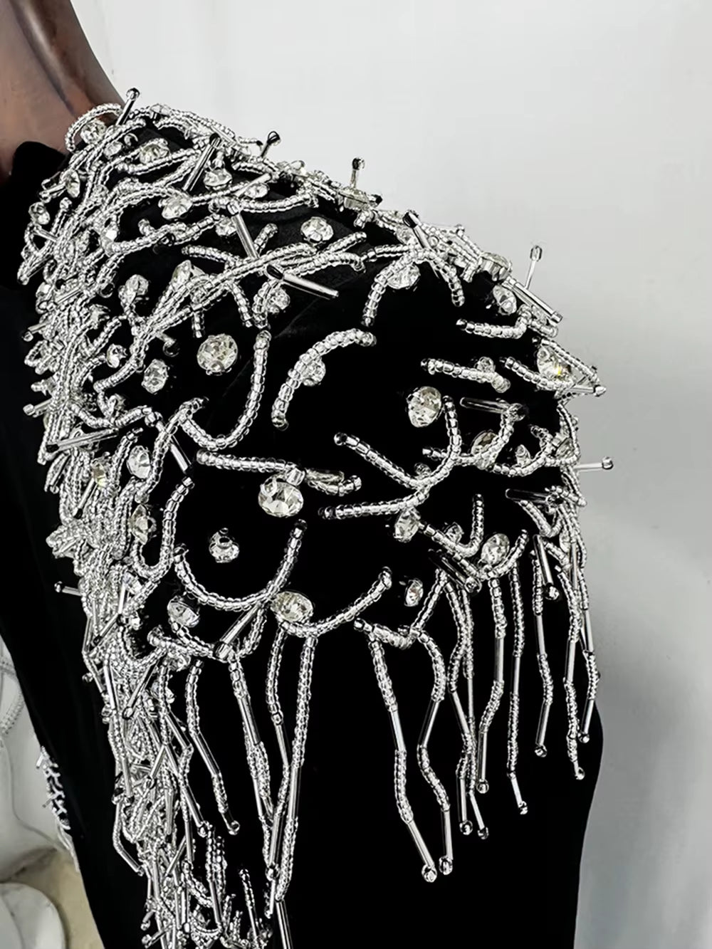 Women Diamond Velvet Evening Party Dress