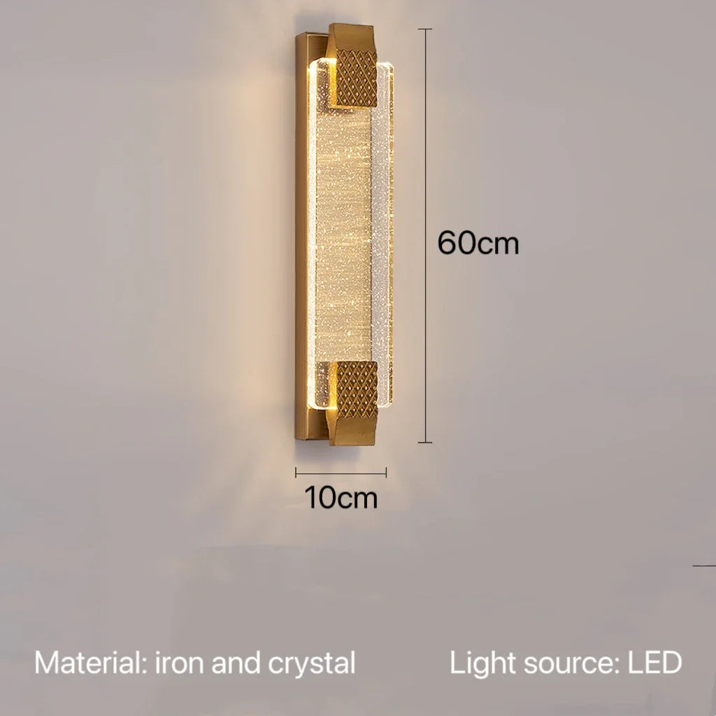 Modern Luxury Crystal Wall Lamp Bedroom Bedside Corridor Lights