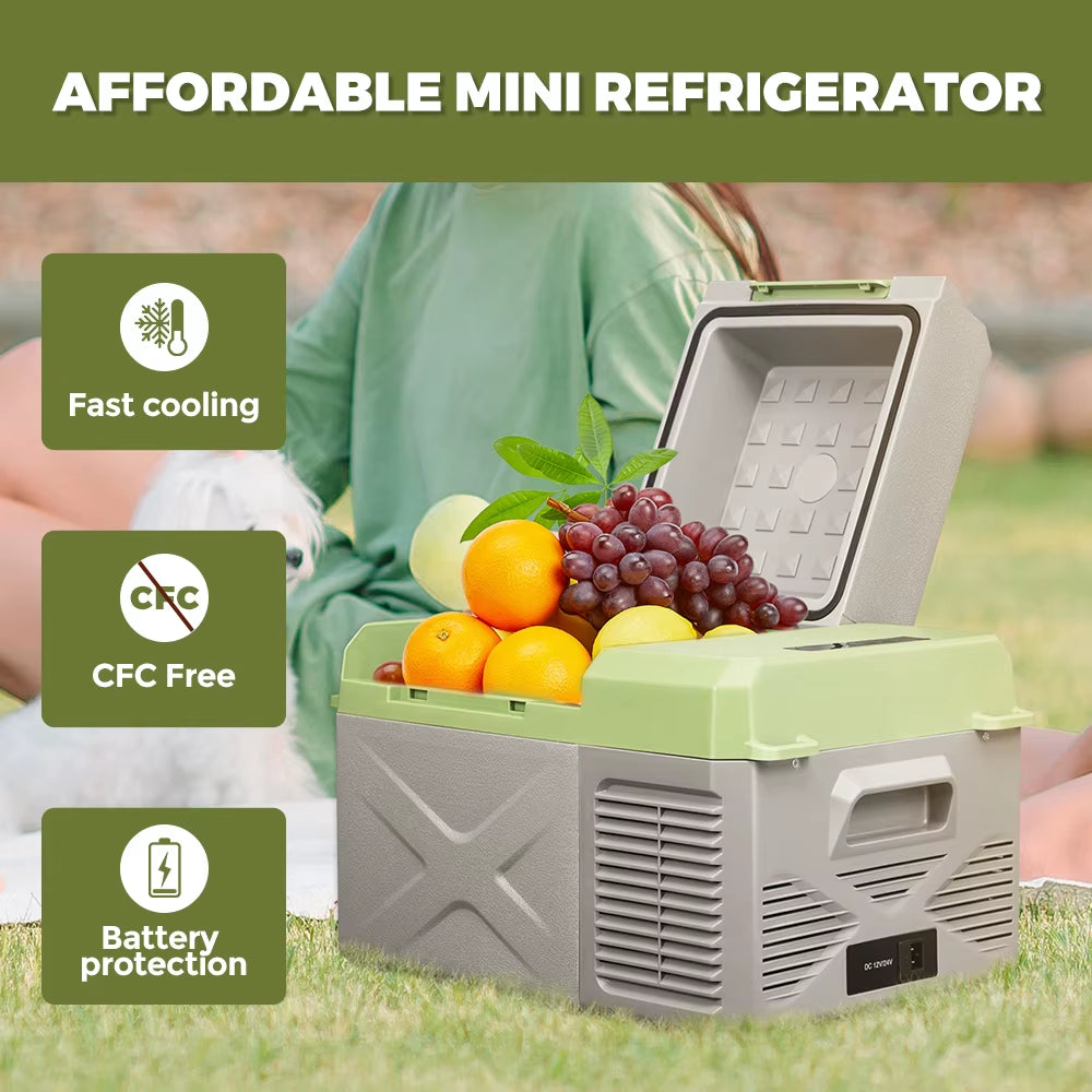 X20 Alpicool 18.86L Portable Car Fridge Freezer 12V Camping Mini Refrigerator Single-Zone Compressor Electric Car Home Dual Use