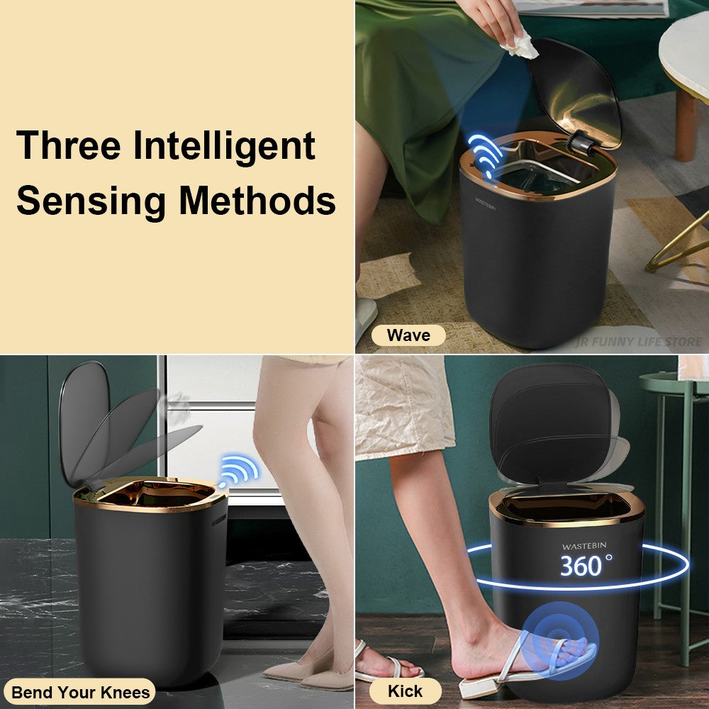 Smart Trash Can Inductive Household Light Luxury With Cover