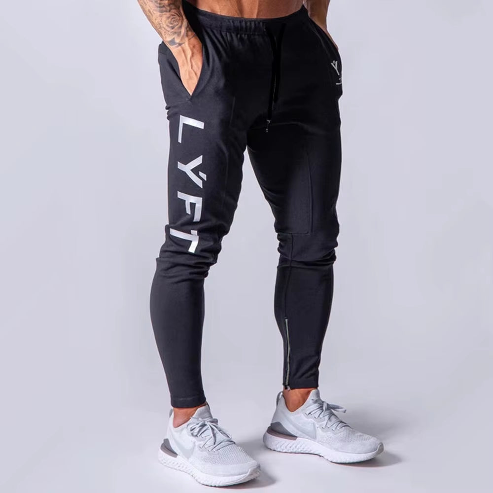 Joggers Sweatpants Men Casual Skinny Pants Black Trousers Male Gym Fitness Workout Cotton Trackpants Spring Autumn Sportswear